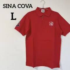 新品タグ付✨ シナコバ 高級メンズ半袖ポロシャツ L ネイビー 鹿の子