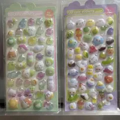 3Dかわいいシール2パックセット