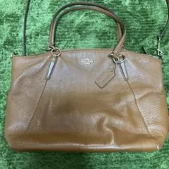 【大幅お値下げ】COACH ブラウンレザーショルダーバッグ