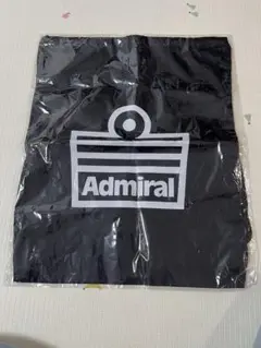 Admiral ロゴ入り黒収納袋　ナップザック