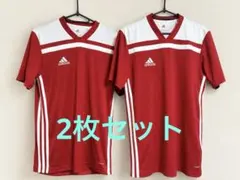 adidas Tシャツ レッド ホワイト 2枚セット M アディダス