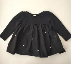 プティマイン petit main 黒 パール装飾 チュニック 100cm