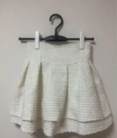 ミシェルマカロン 美脚ホワイトツイードスカート XS