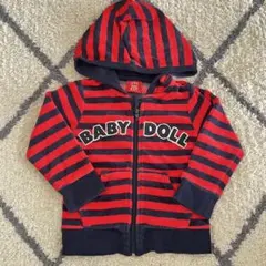 BABYDOLL トップス　パーカー　長袖　80cm ボーダー　ベビー