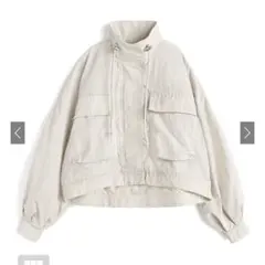 GRL アイボリー スタンドカラー ジャケット