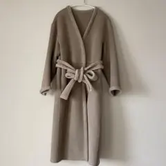 FRAY ID リバーシブル　ロングコート ベルト付き　ムートンボア