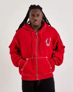 TRUE RELIGION ジップアップパーカー レッドのサムネイル