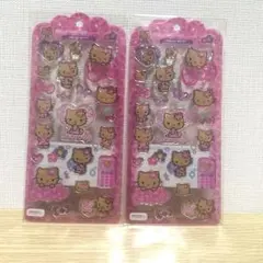 ［新品］日焼けキティ ドロップジュエリーシール　サンリオ ステッカー　2枚セット