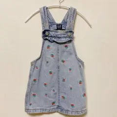 GAP デニム ジャンパースカート さくらんぼ刺繍 18-24mのサムネイル