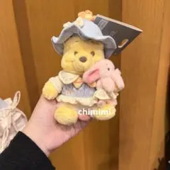 上海ディズニー　くまのプーさん　プーさんぬいぐるみキーチェーン