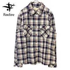 Foxfire チェック柄長袖シャツ ウッドボタン アウトドアウェアのサムネイル