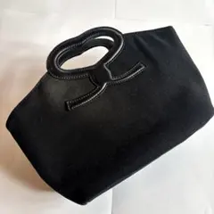 ★お値下げ★【SAVOY 】 BLACK ポーチ付き ハンドバッグ