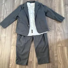 キッズ フォーマルスーツ グレー チェック柄
