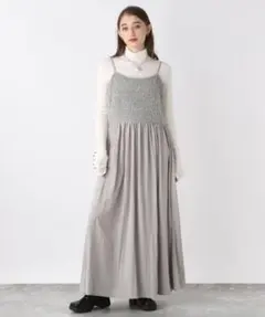 JEANASIS シャギーヤーンドッキングキャミワンピース
