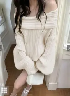 【GRL】2wayオフショルダーニットミニワンピース mb1537