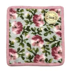 【新品未使用】フェイラー ハンカチ 15cm ハンドタオル 小さいサイズ 花柄