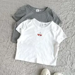 レディース Tシャツ 2枚組 GU グレー 白 まとめ XL