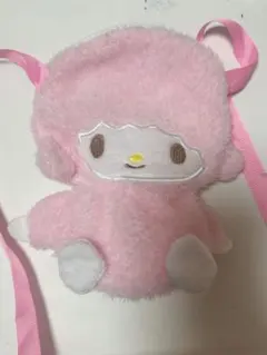 ガチャガチャ マイメロディ　ぬいぐるみポシェット ピアノおすわり