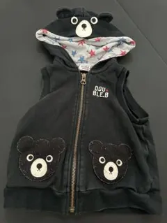 DOUBLE B クマフード付きベスト 90cm