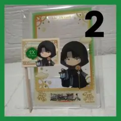 【2点】進撃の巨人　プリンセスカフェ　アクリルカード　フラッグ　リヴァイ