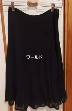 ワールド　黒　夏　スカート　サイズ36のサムネイル