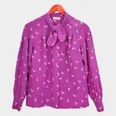 美品　NINA RICCI リボン付き長袖ブラウスのサムネイル