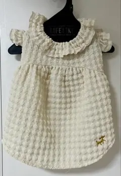 ROPE PICNIC 犬服 フリル付きトップス アイボリー DMサイズのサムネイル