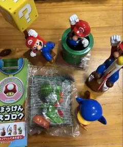 マリオ フィギュアセット５体 スゴロクの用紙4枚付き