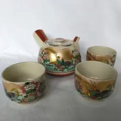 昭和レトロ　九谷焼　仙龍　茶器セット