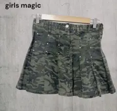 【girls magic】レディースミニスカート　迷彩柄　グリーン系ウエスト64