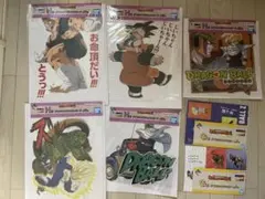 ドラゴンボール　一番くじ　ダイカットビジュアルボード5種ステッカー2種セット