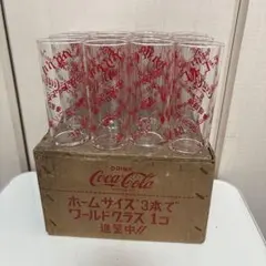 コカコーラ ワールドグラス 昭和レトロ 赤白ロゴ 多言語デザイン