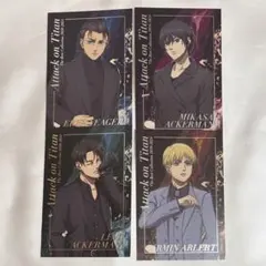 進撃の巨人　カラオケの鉄人　ポストカード　エレン　ミカサ　リヴァイ　アルミン