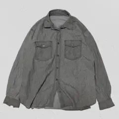 ￼SHOO-LA-RUE♡ビッグシルエット長袖シャツ　コットン　グレー　L