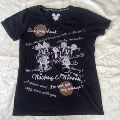 Disney ミッキー ミニー Tシャツ Mサイズ ブラック