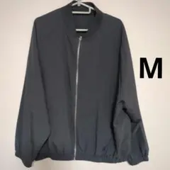 グレー ジップアップ ブルゾン　薄手　シースルージャンパー　Мサイズ
