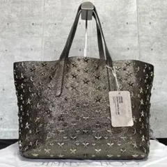 超美品☆JIMMY CHOOトートメタリックミックスSashaグレーS - メルカリ