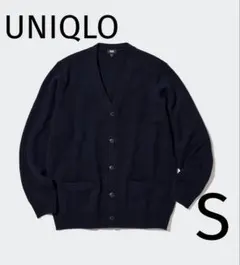UNIQLO ラムＶネックカーディガン　ネイビー　Sサイズ