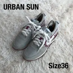 URBAN SUNアーバンサン　スニーカーライトグレー36