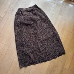 レオパード柄 ロングスカート ウエストゴムのサムネイル