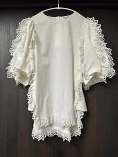 極美品 ヒロココシノ 25年 洗える レースロングトップス 定価7万円 40