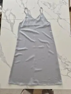 グレー キャミソール ロングワンピース