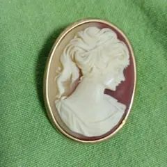 カメオ　スカーフ留め　ペンダントトップ　2WAY　 アンティーク　レトロ