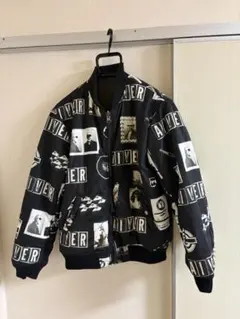 【極美品】CASPER JOHNユニークプリント ボンバージャケットリバーシブル