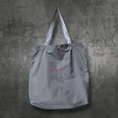 【アニエスベー】グレー 折りたたみ トートバッグ ロゴ入り