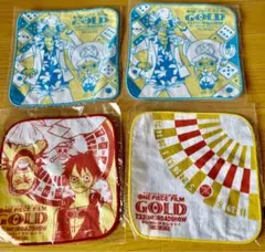 ワンピースフィルムゴールド　ミニタオル4枚セット