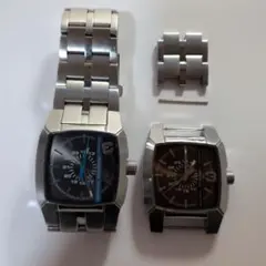 N*E様 Diesel 腕時計２個セット (本体文字盤一箇所はずれと本体のみ)