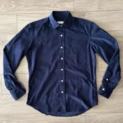 エリコフォルミコラ コーデュロイシャツ ネイビー M