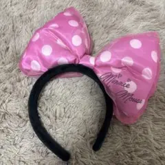 ミニーマウス カチューシャ ピンク 水玉
