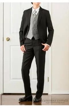 【美品】キャサリンコテージ　男の子　160cm　フォーマルスーツ　黒